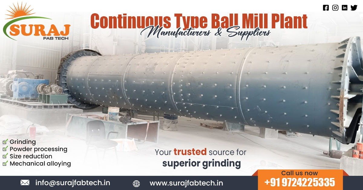 Continuous Type Ball Mill Plant in Madhya Pradesh