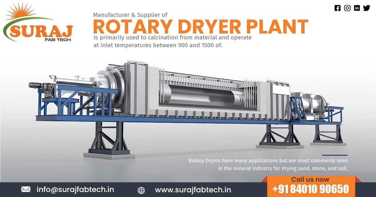 Supplier of Rotary Dryer Plant in Telangana