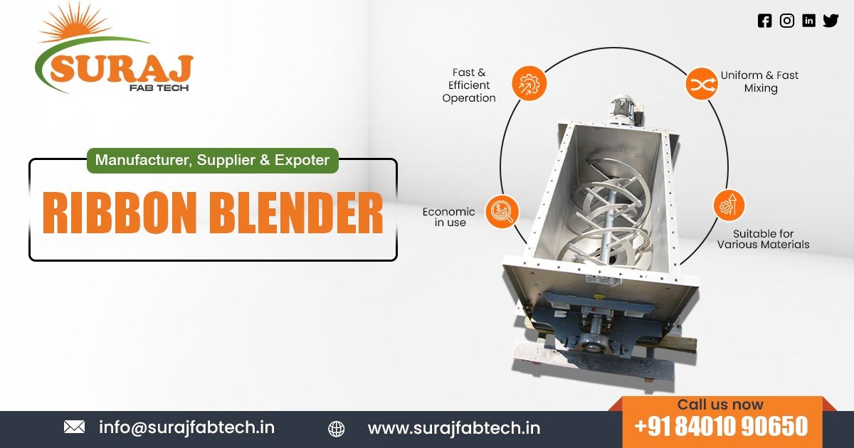 Supplier of Ribbon Blender in Tamil Nadu
