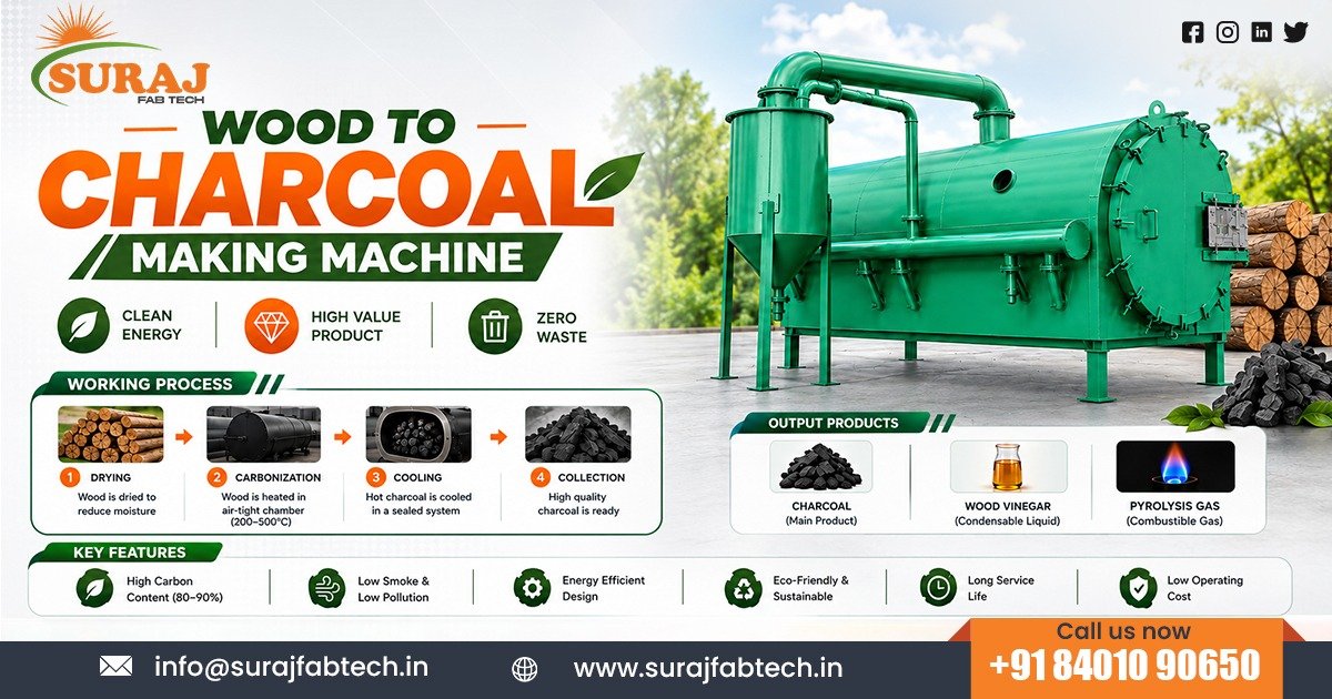 Wood to Charcoal Making Machine Supplier in Haryana